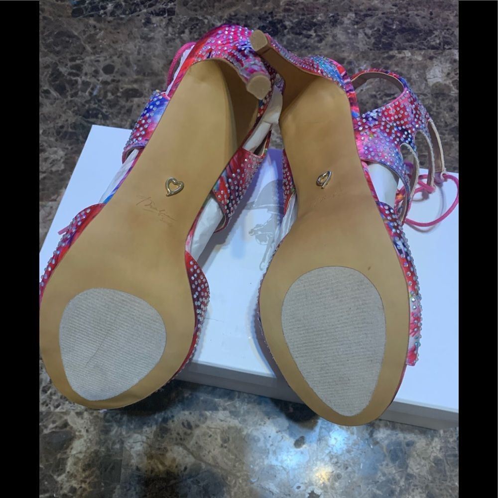 Thalia Sodi Rhumba Rhinestones Lace-up Sandals - Picture 6 of 8